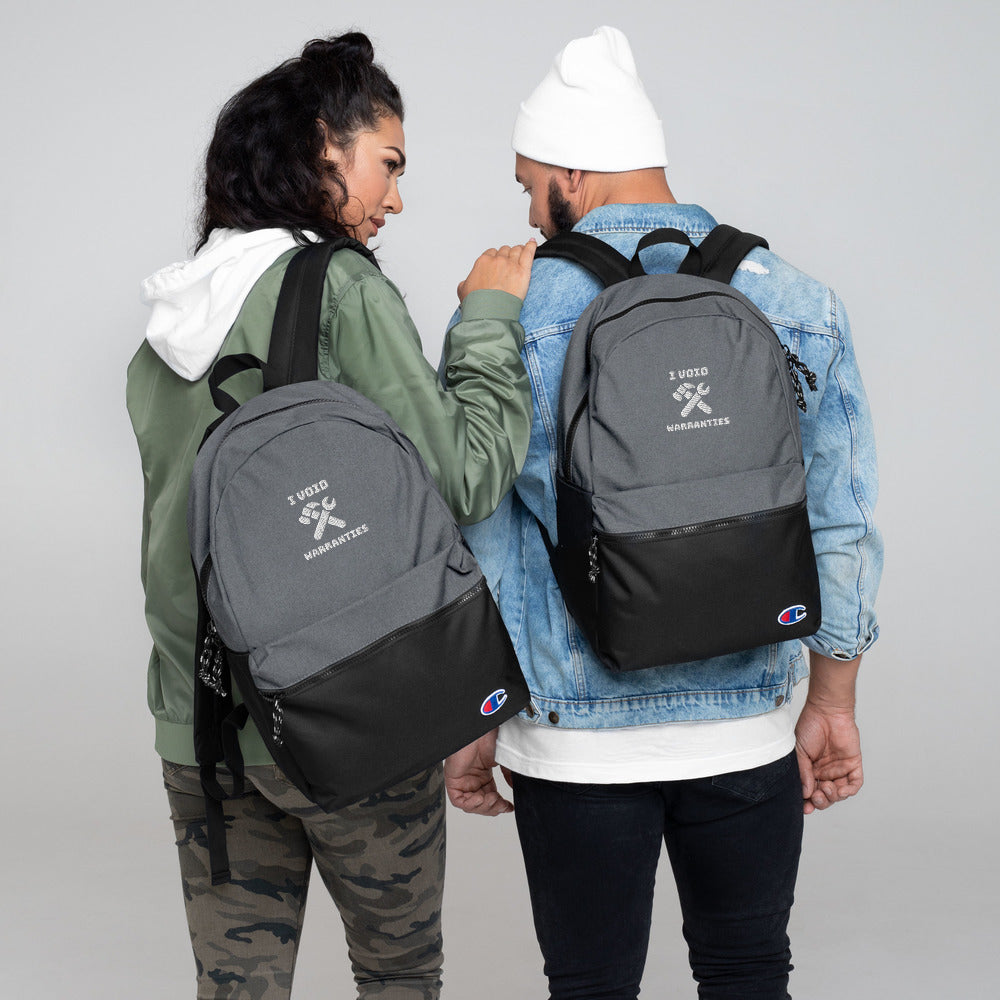 I void warranties - Embroidered Champion Backpack by DarkByteGear