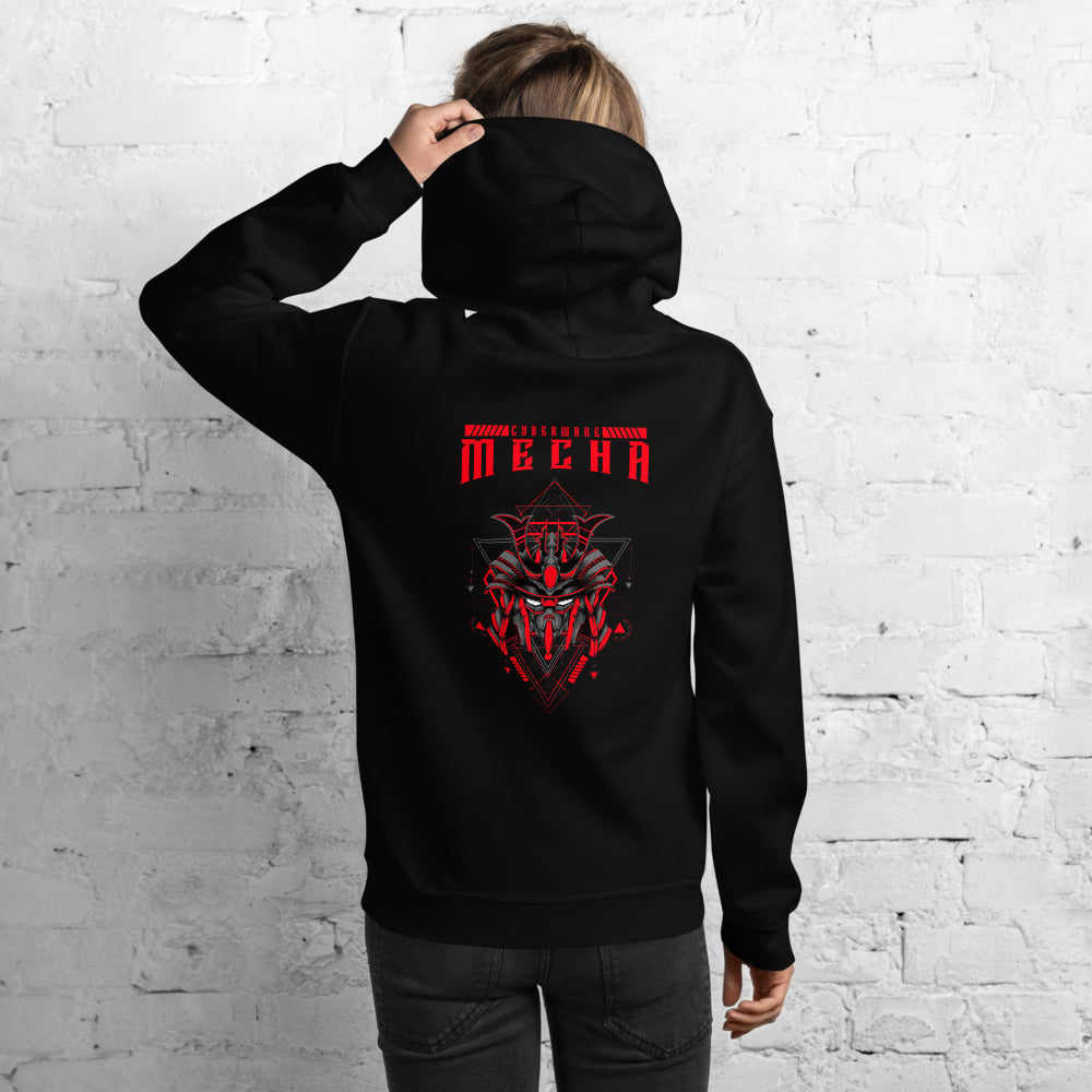CyberWare Mecha - Unisex Hoodie (back print) by DarkByteGear