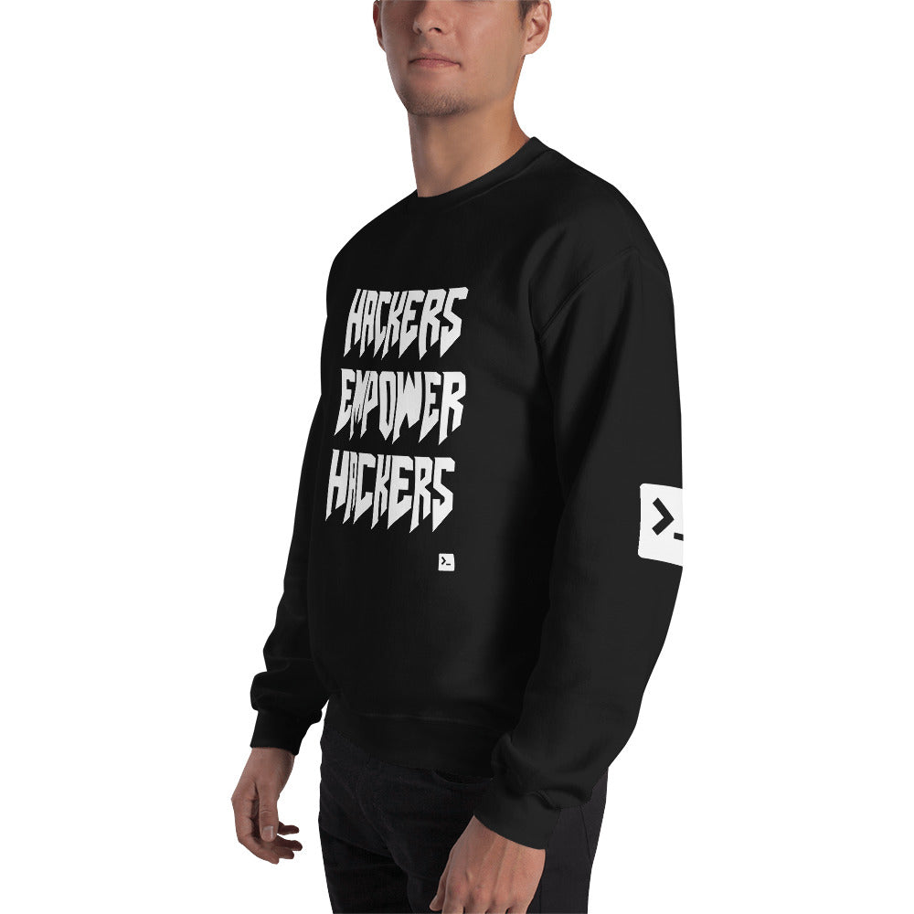 Hackers empower hackers - Unisex Sweatshirt by DarkByteGear