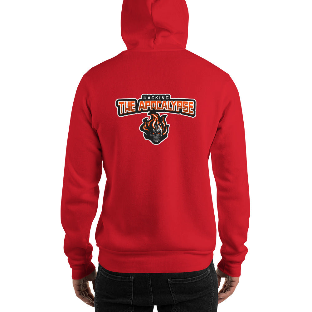 Hacking the apocalypse v1 - Unisex Hoodie (with back design) by DarkByteGear