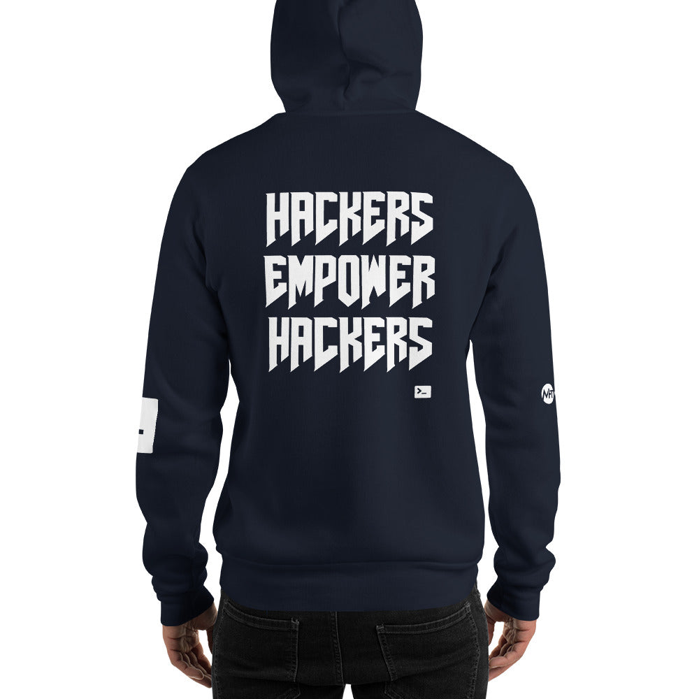 Hackers empower hackers - Unisex Hoodie by DarkByteGear