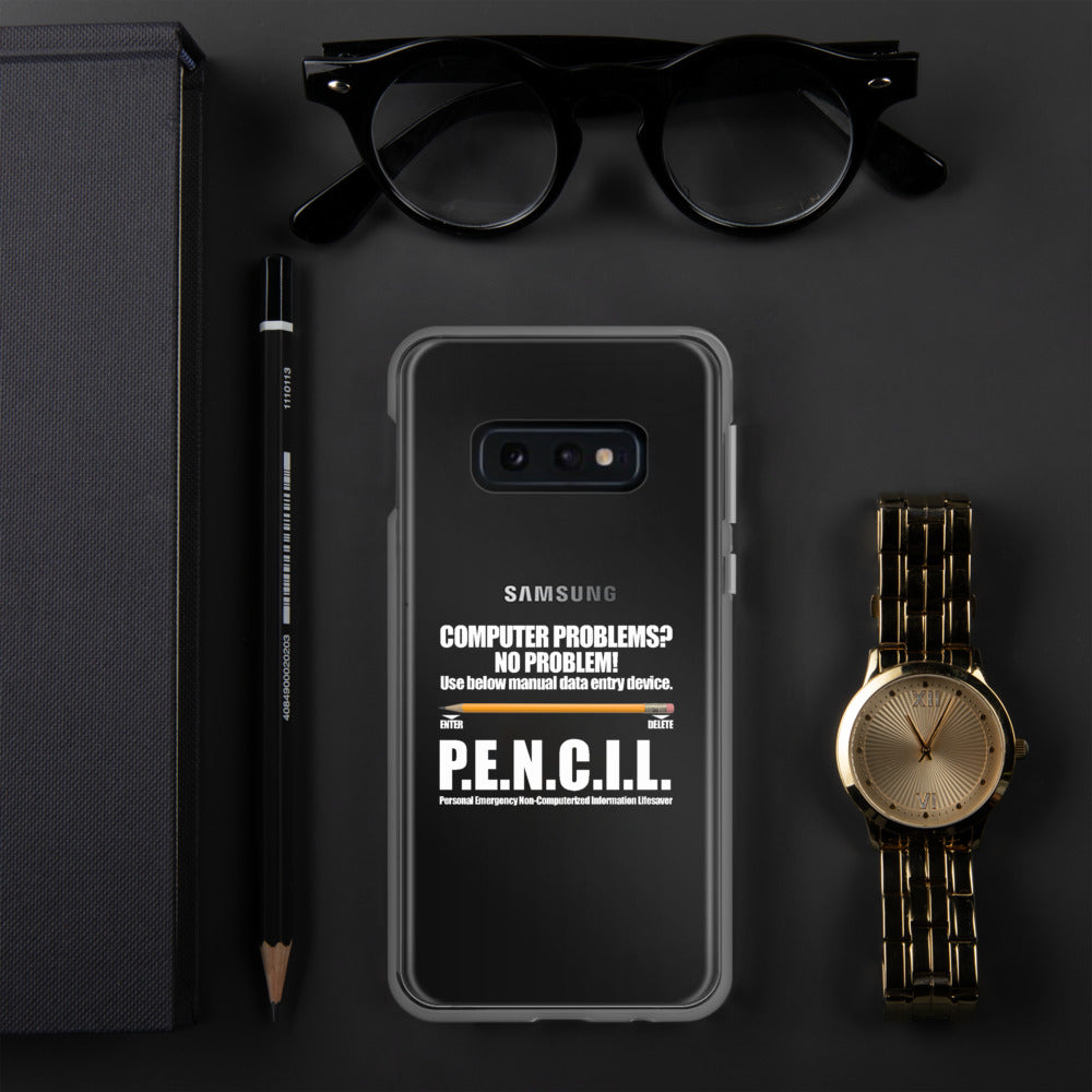 P.E.N.C.I.L. - Samsung Case (white text) by DarkByteGear