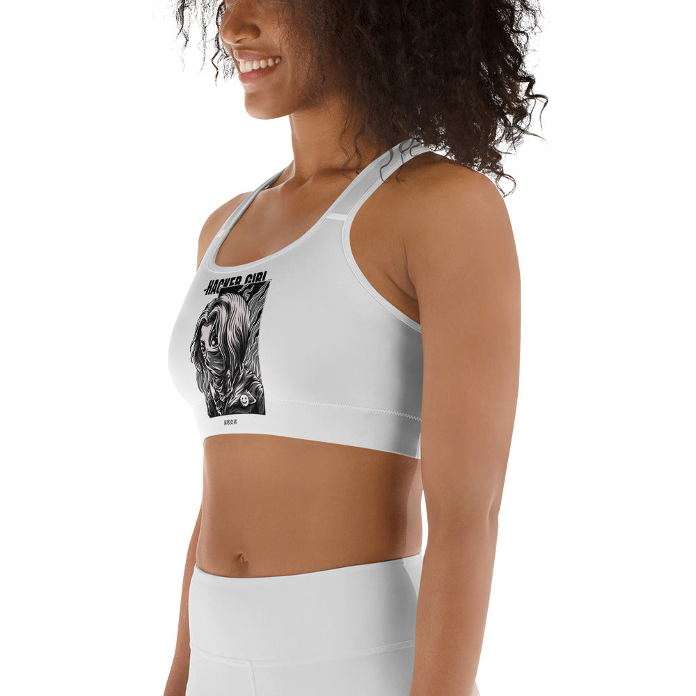 Hacker girl - Sports bra by DarkByteGear