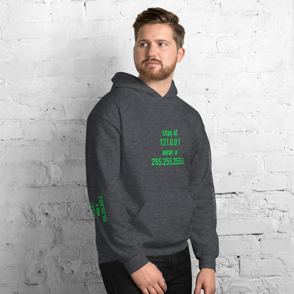 stay at at home, wear a mask - Unisex Hoodie (with all sides design) by DarkByteGear