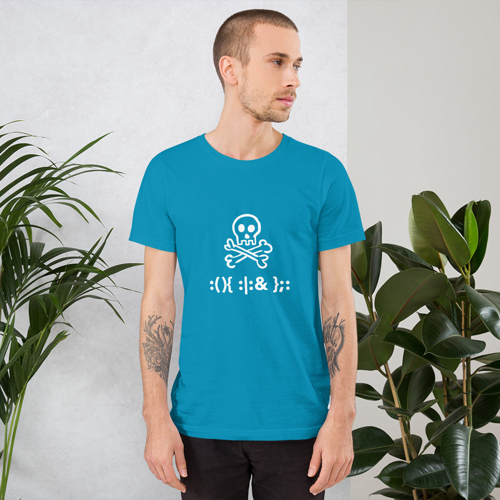Bash Fork Bomb Linux - Short-Sleeve Unisex T-Shirt by DarkByteGear