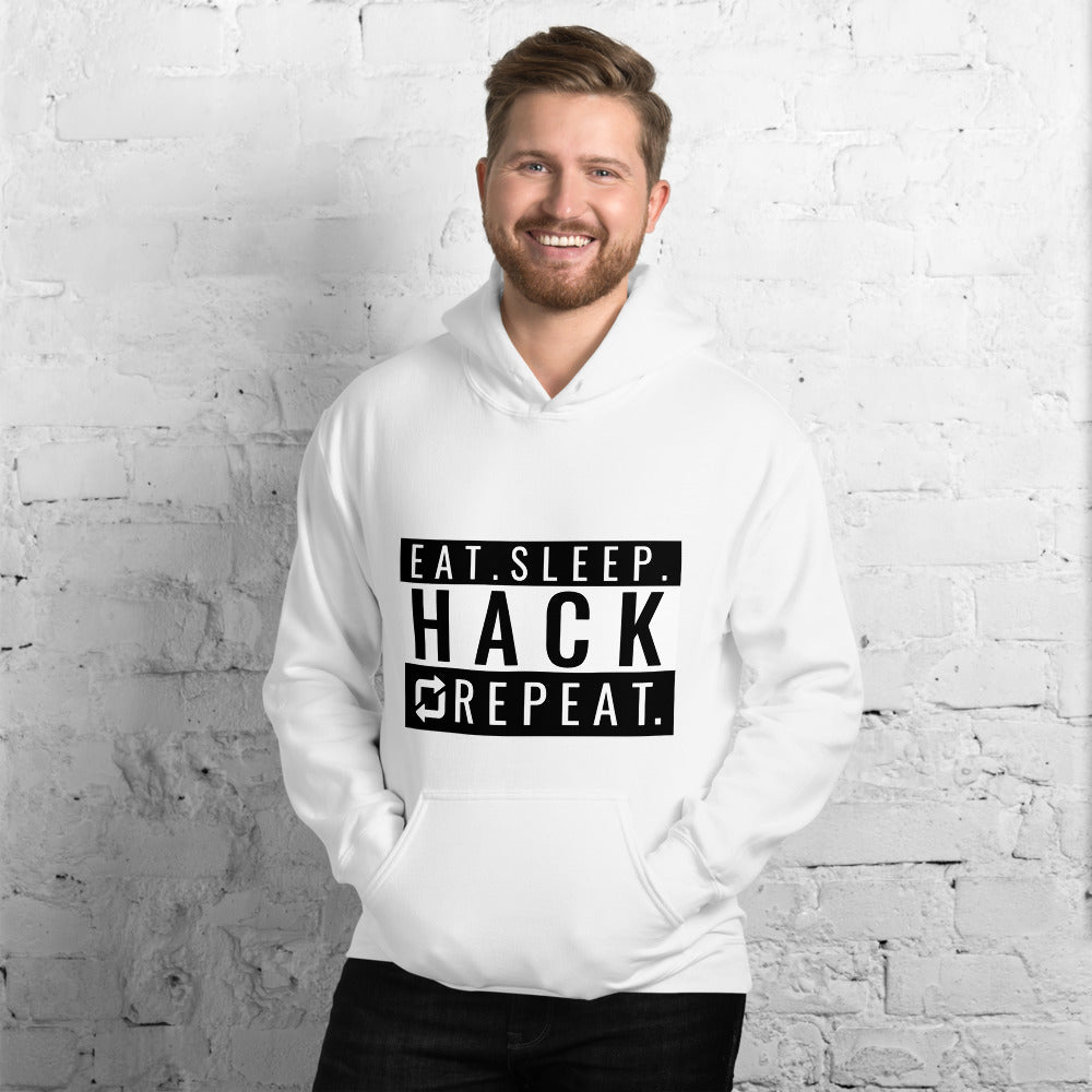 Eat Sleep Hack Repeat - Unisex Hoodie (black) by DarkByteGear