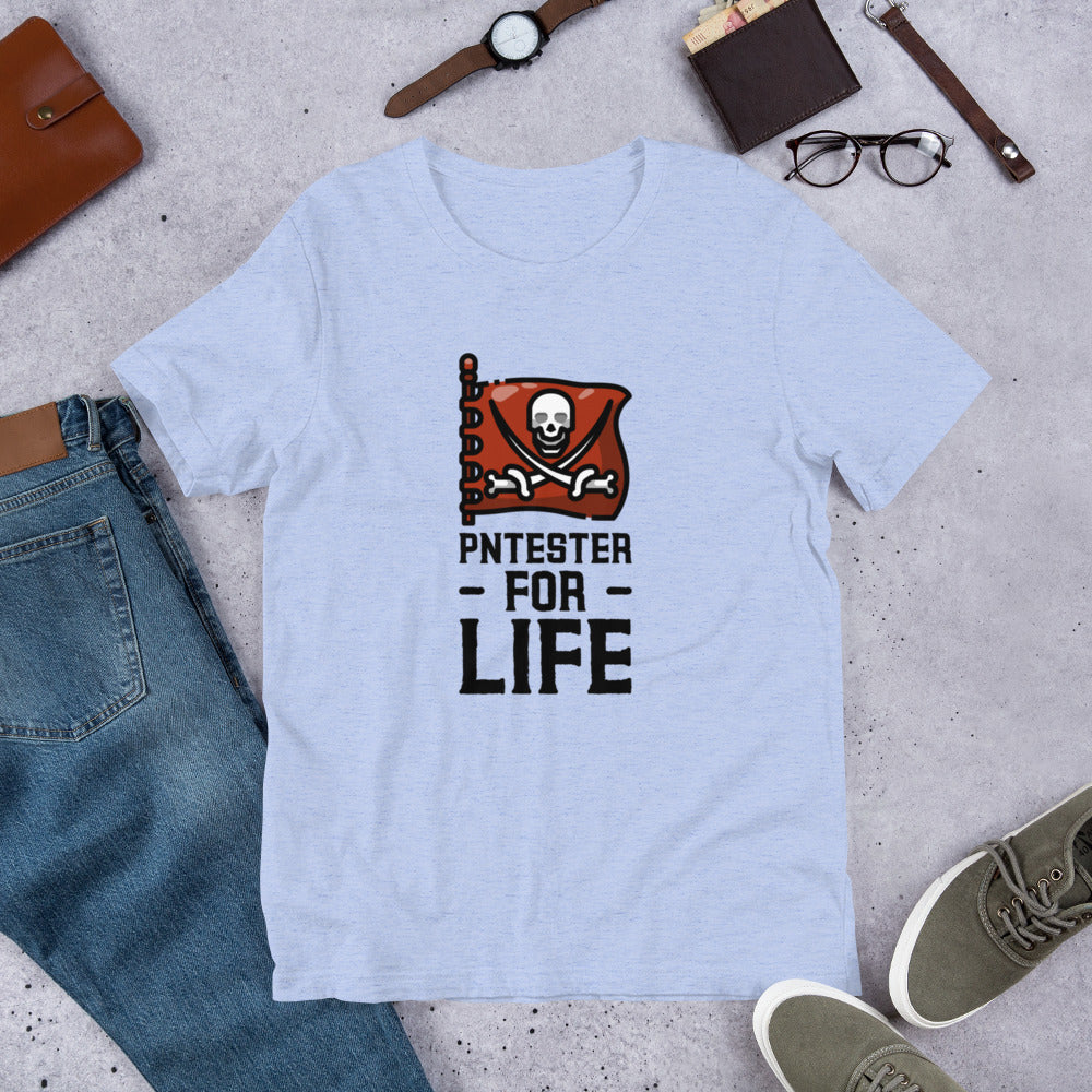 Pentester for life - Short-Sleeve Unisex T-Shirt (black text) by DarkByteGear