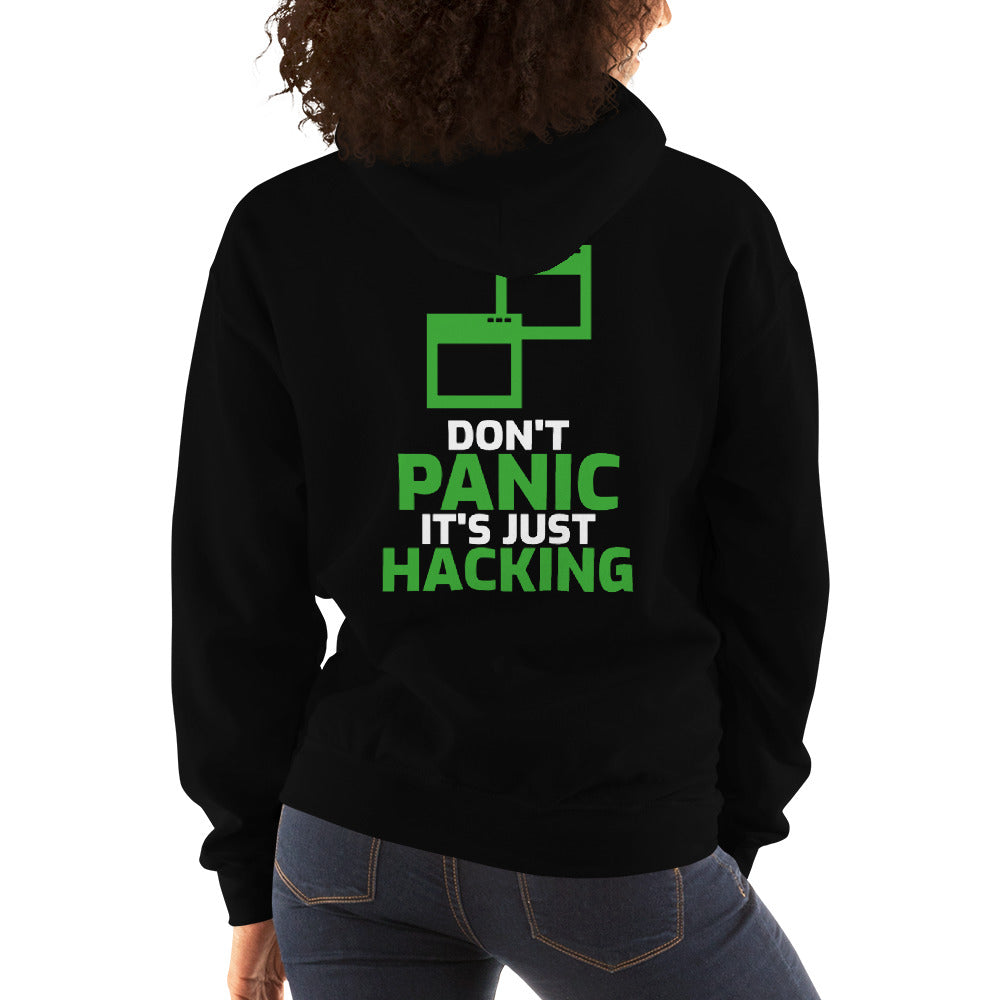 Don't panic it's just hacking - Unisex Hoodie by DarkByteGear