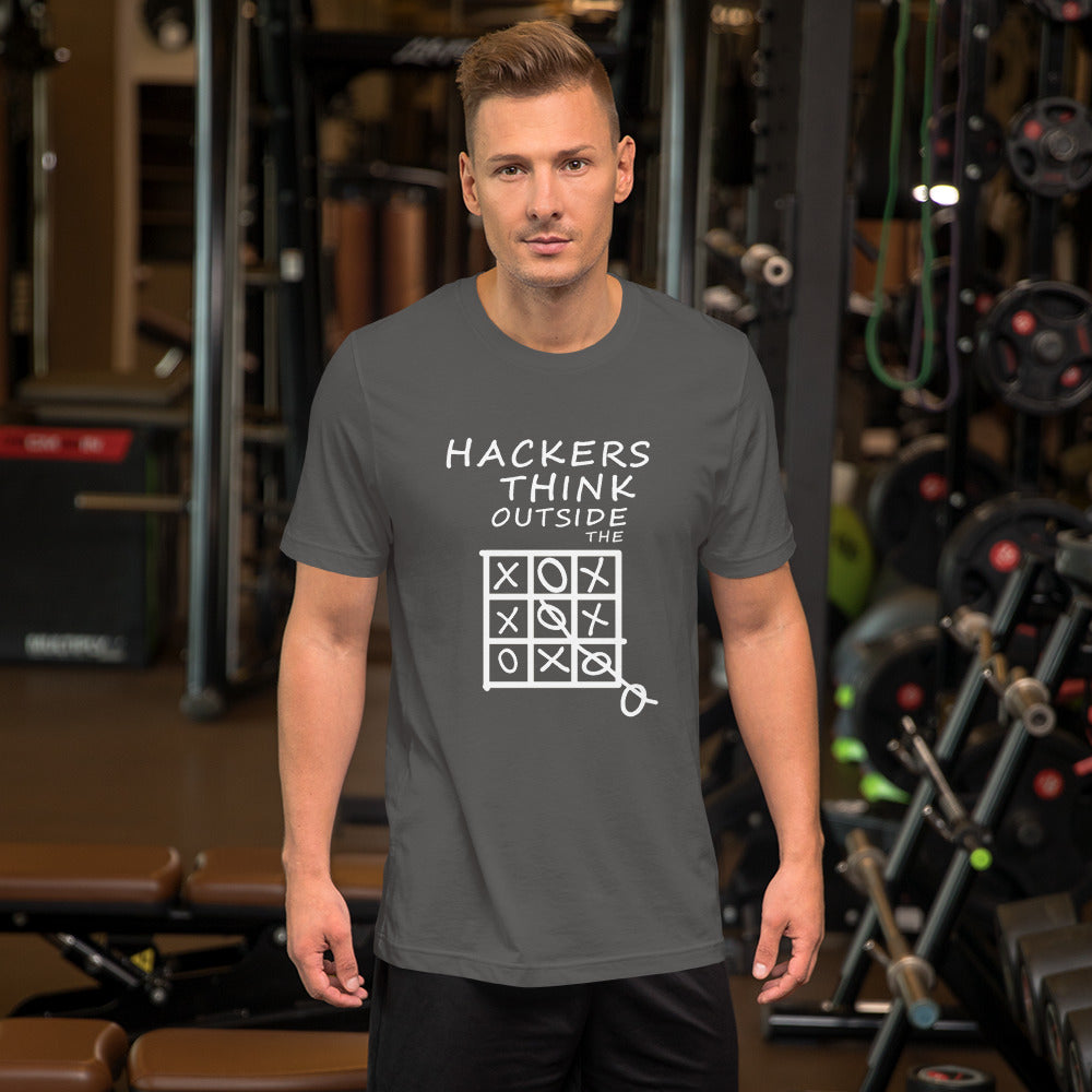 Hackers think outside the box - Short-Sleeve Unisex T-Shirt by DarkByteGear
