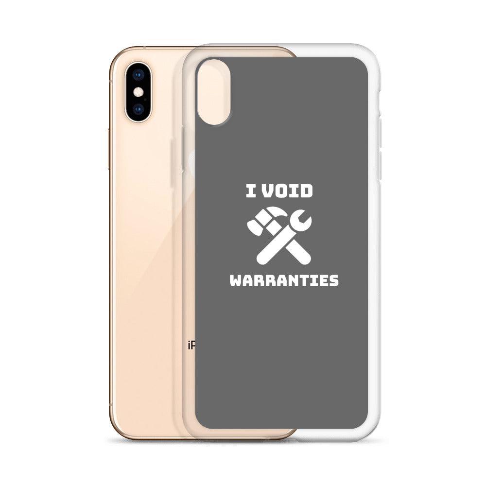 I void warranties - iPhone Case (grey) by DarkByteGear