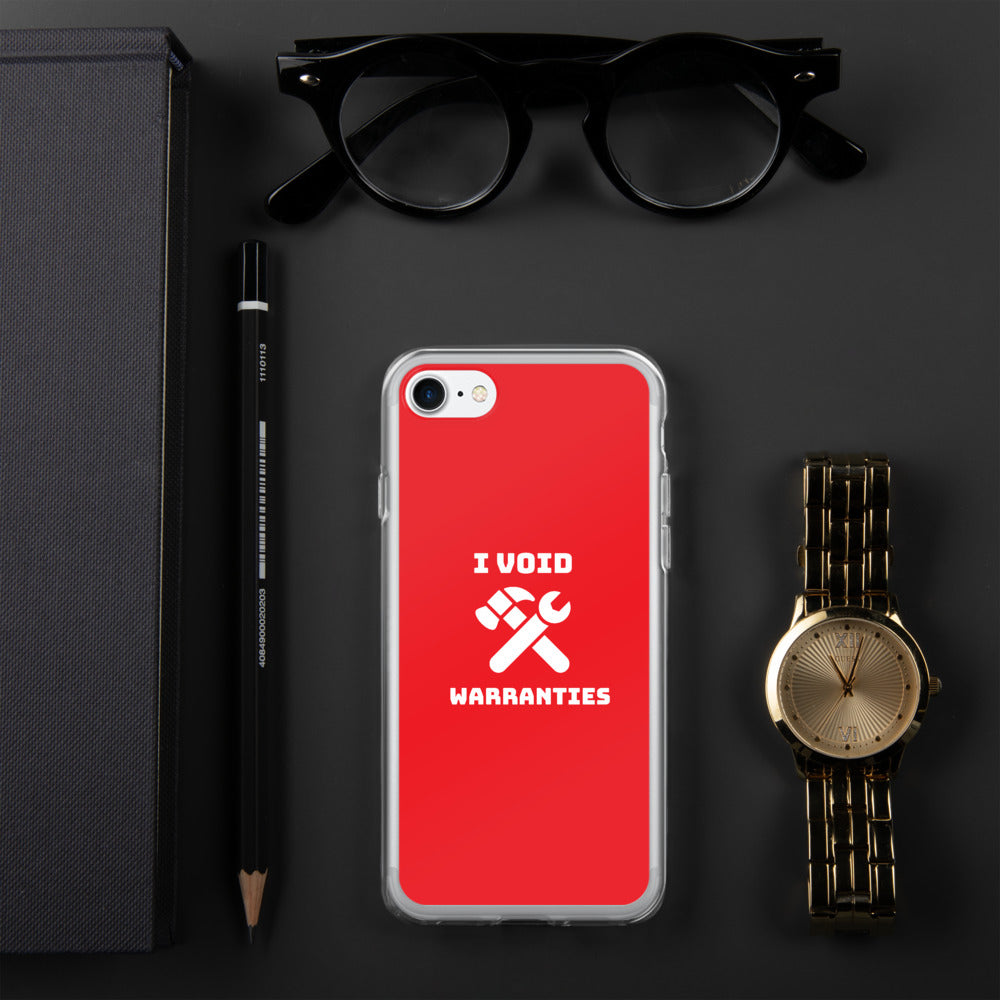 I void warranties - iPhone Case (red) by DarkByteGear
