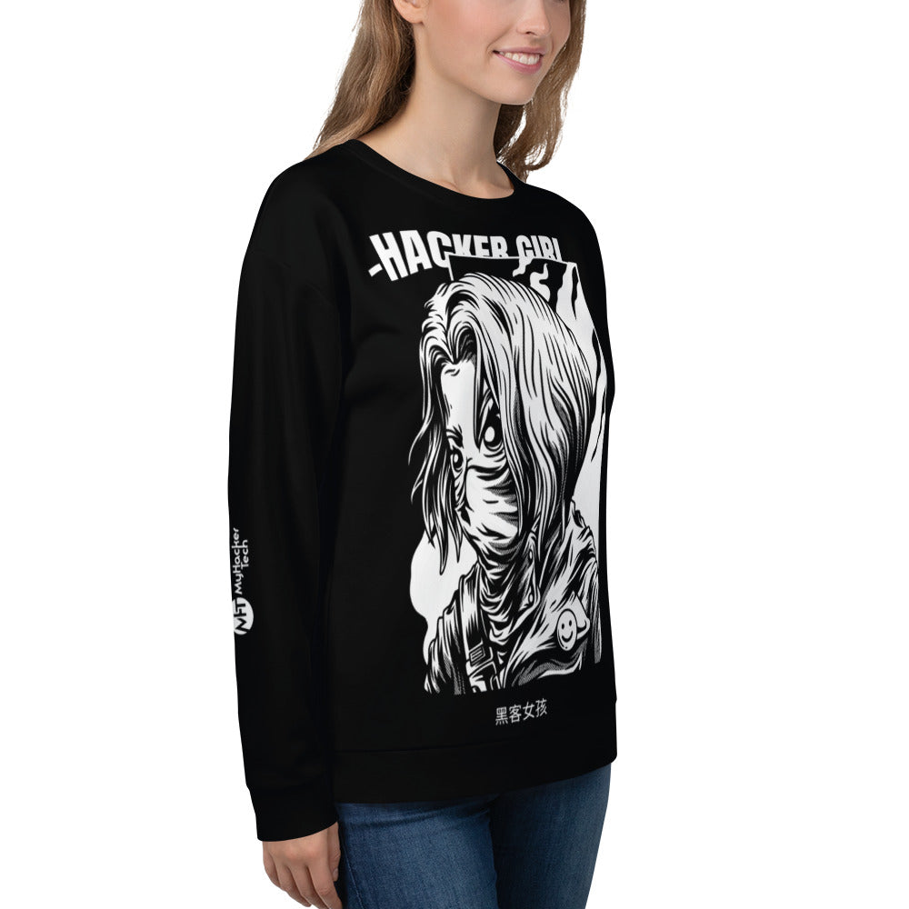 Hacker Girl - Unisex Sweatshirt by DarkByteGear