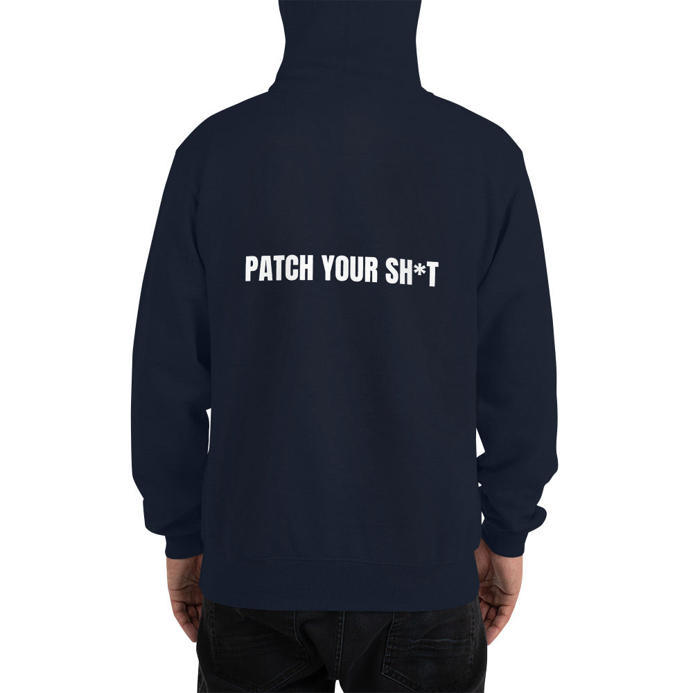 PATCH YOUR SH*T - Champion Hoodie (white text) by DarkByteGear