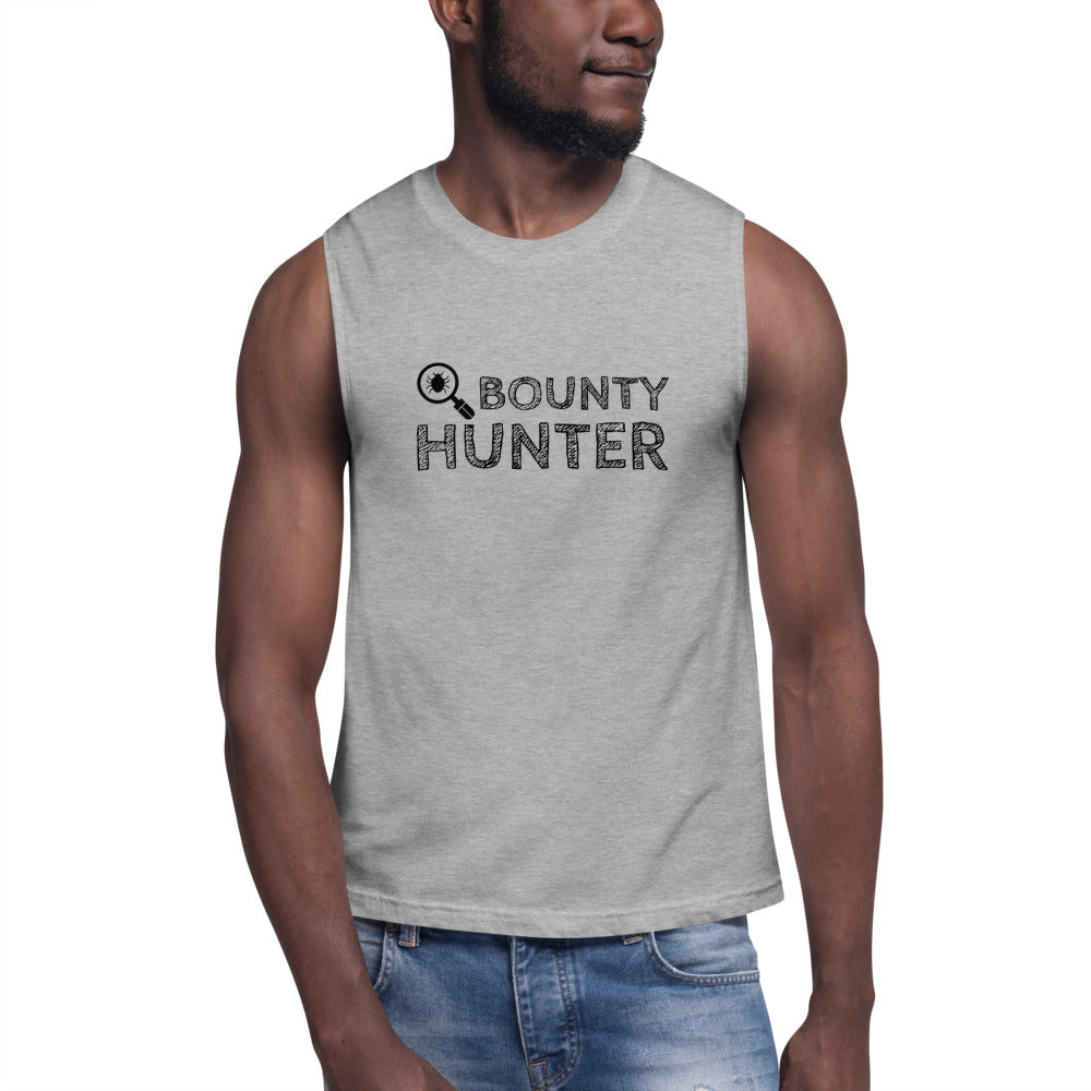 Bug bounty hunter - Muscle Shirt (black text) by DarkByteGear
