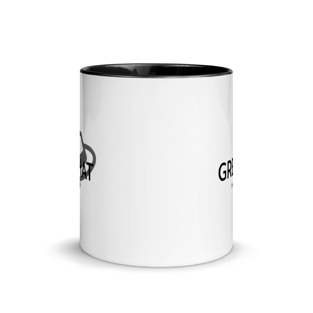 Grey Hat Hacker - Mug with Color Inside by DarkByteGear
