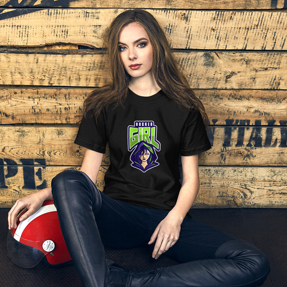 Hackergirl v.1 - Short-Sleeve Unisex T-Shirt by DarkByteGear