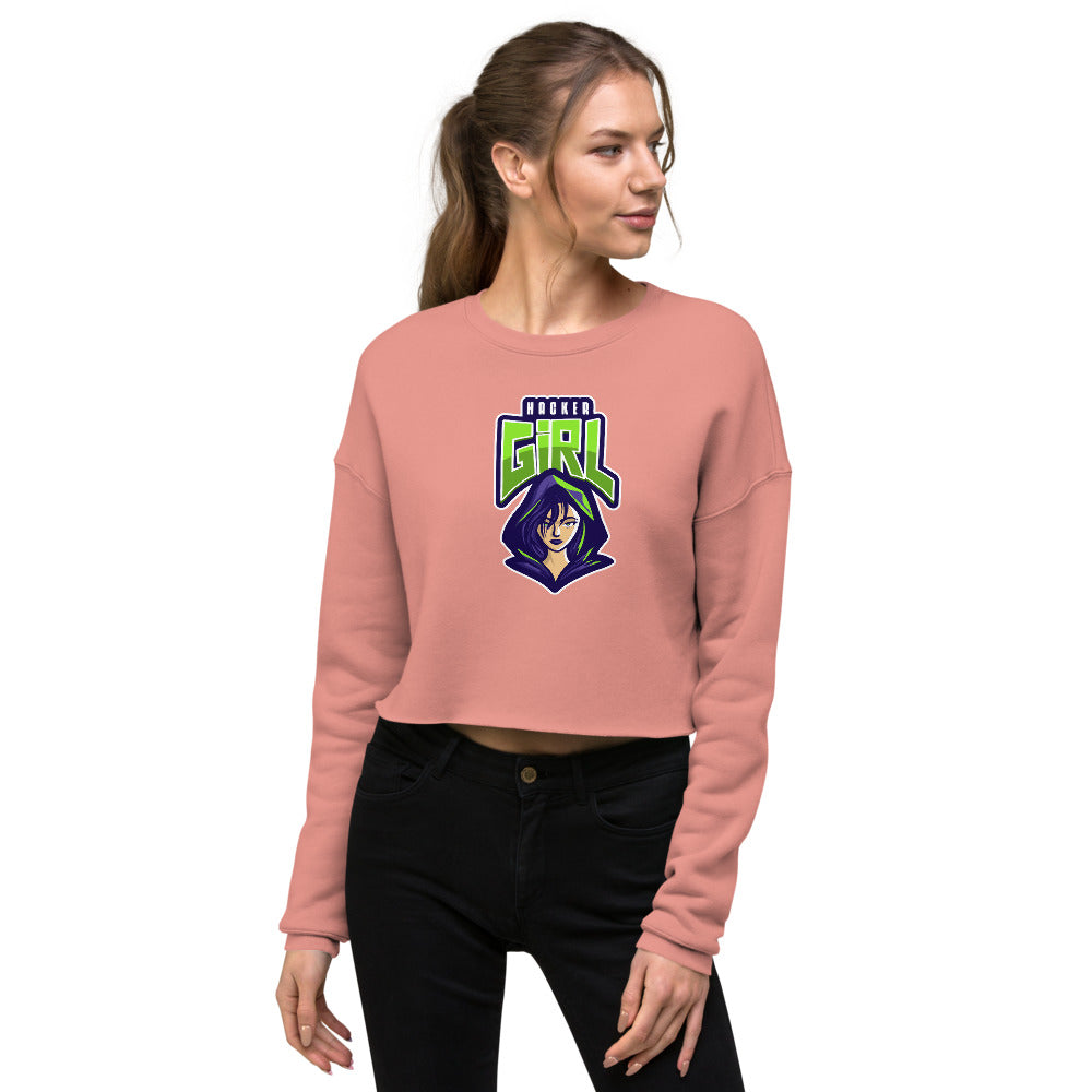 Hackergirl v.1 - Crop Sweatshirt by DarkByteGear