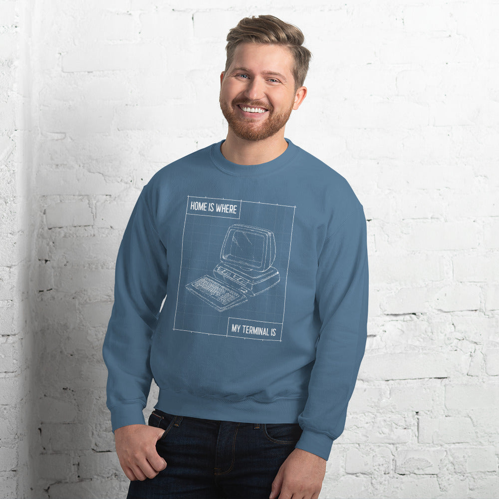 Home is where my terminal is - Unisex Sweatshirt by DarkByteGear