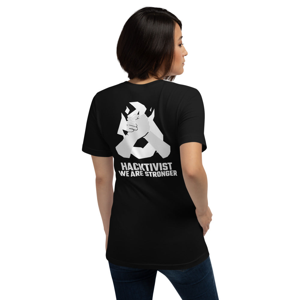 Hacktivist - Short-Sleeve Unisex T-Shirt (white text) by DarkByteGear