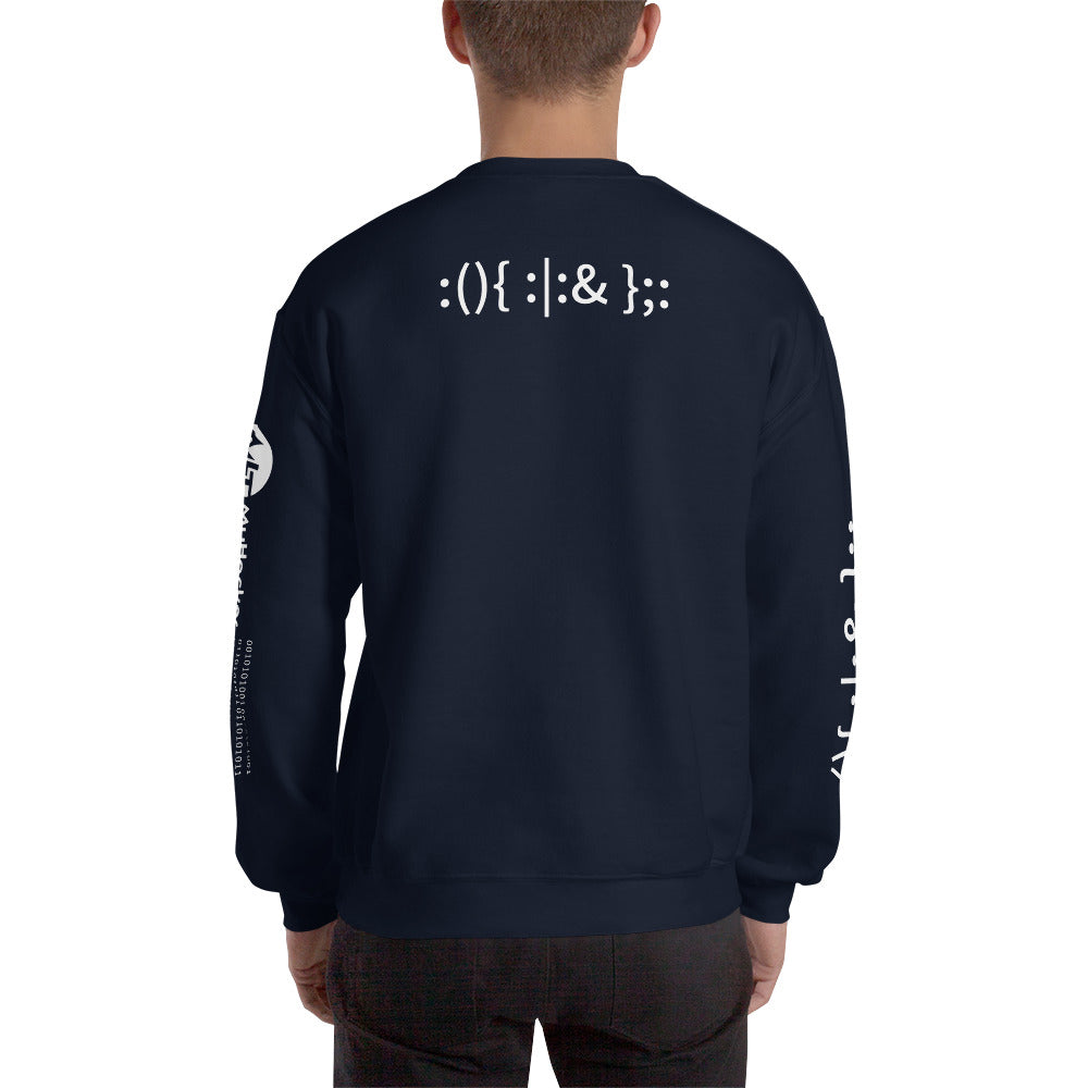 Linux Hackers - Bash Fork Bomb - Unisex Sweatshirt ( with all sides designs) by DarkByteGear