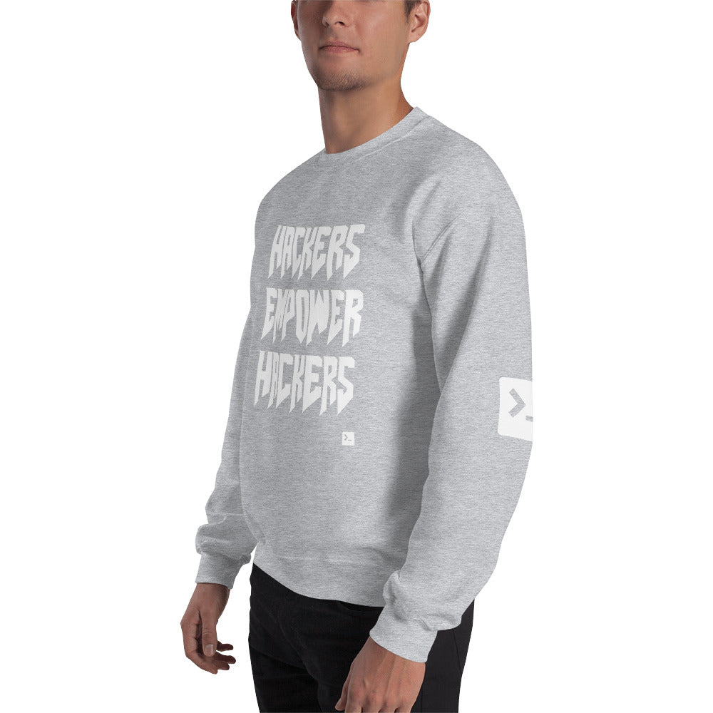 Hackers empower hackers - Unisex Sweatshirt by DarkByteGear