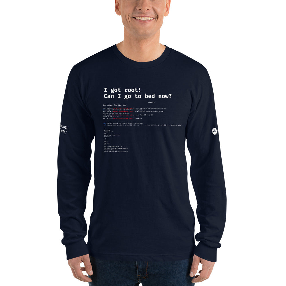 I got root! Can I go to bed now? - Long sleeve t-shirt by DarkByteGear
