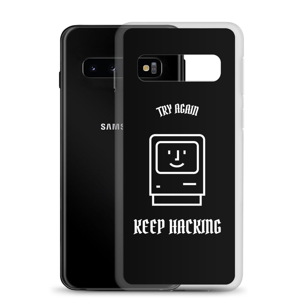 Keep hacking - Samsung Case (white text) by DarkByteGear