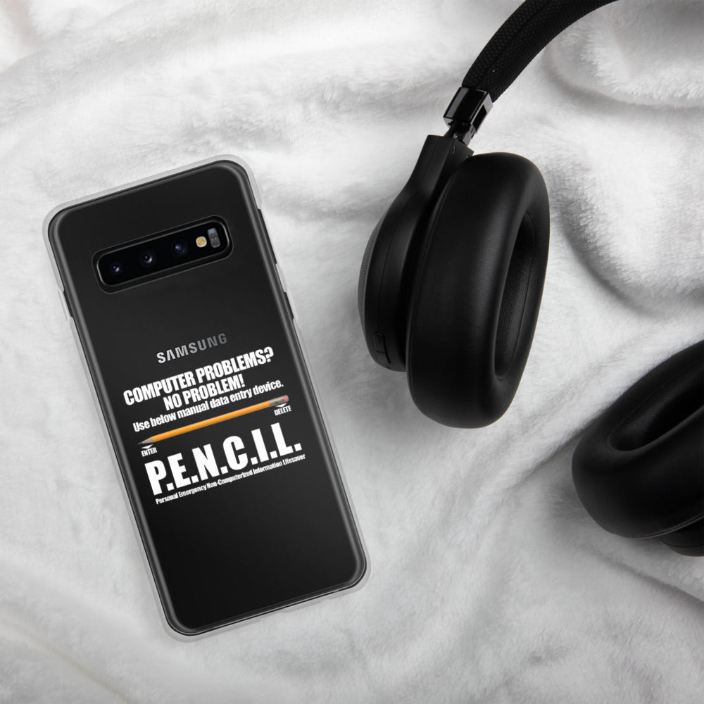 P.E.N.C.I.L. - Samsung Case (white text) by DarkByteGear