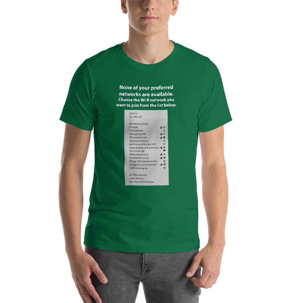 None of your preferred networks are available - Short-Sleeve Unisex T-Shirt by DarkByteGear