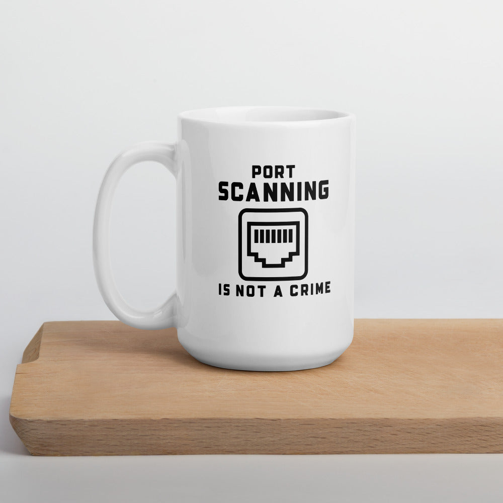 Port scanning is not a crime - Mug by DarkByteGear