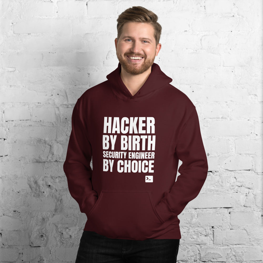 Hacker by birth security engineer by choice - Unisex Hoodie by DarkByteGear