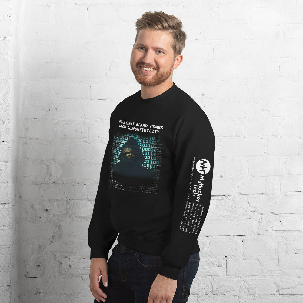 With Great Beard Comes Great Responsibility - Unisex Sweatshirt by DarkByteGear