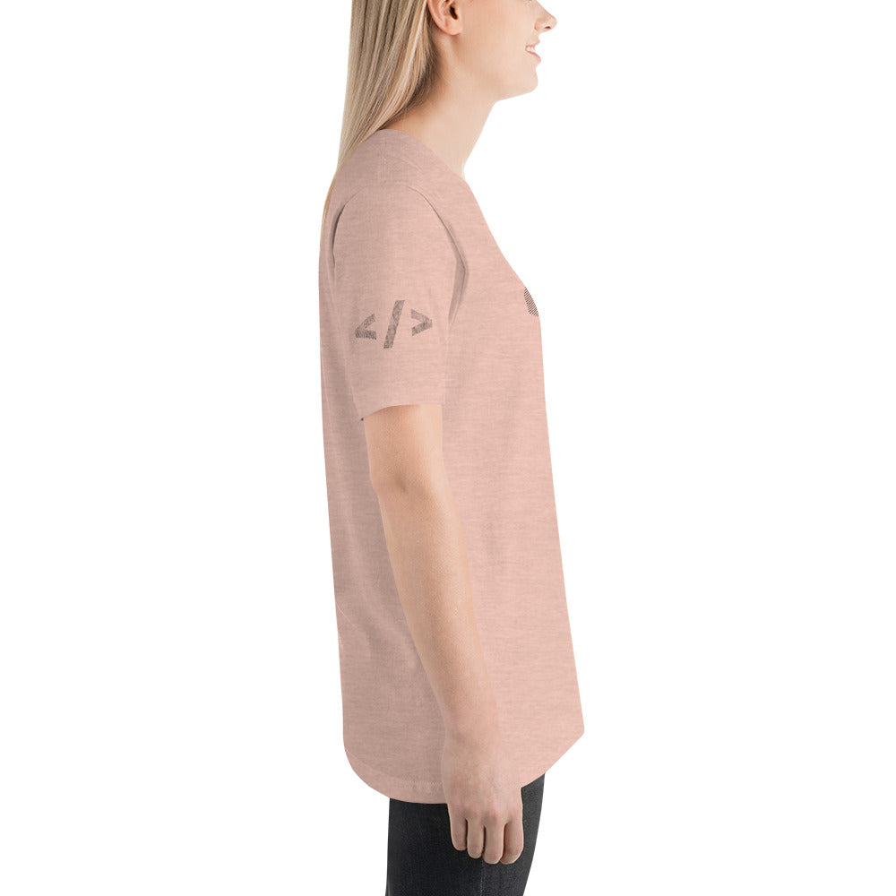 Culture of code in ASCII characters - Short-Sleeve Unisex T-Shirt (black text) by DarkByteGear
