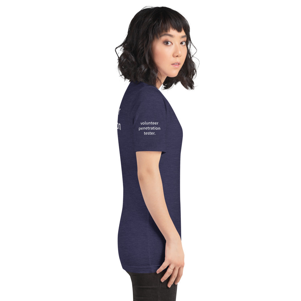 volunteer penetration tester - Short-Sleeve Unisex T-Shirt ( with all sides designs) by DarkByteGear