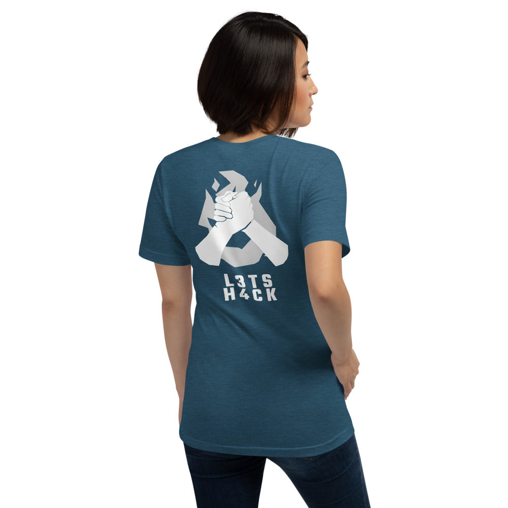 L3ts H4ck - Short-Sleeve Unisex T-Shirt (white text) by DarkByteGear