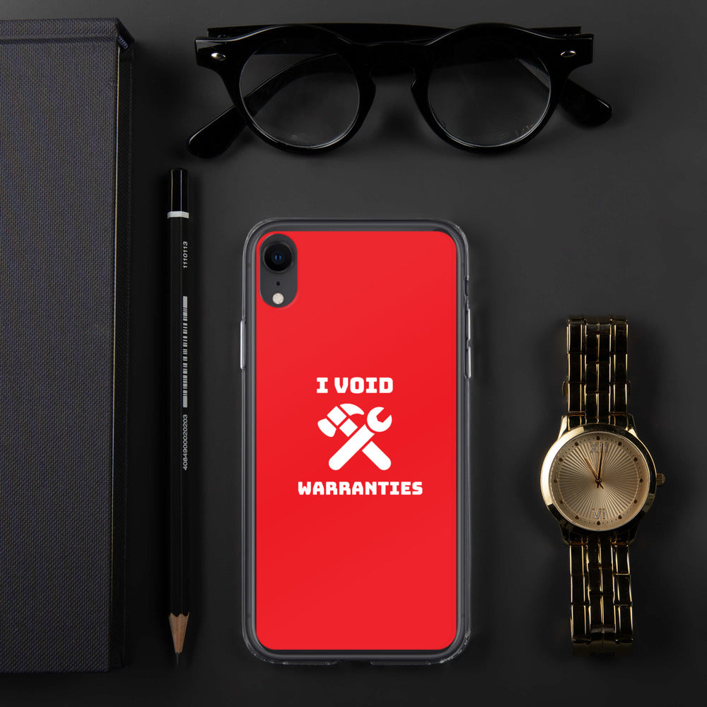 I void warranties - iPhone Case (red) by DarkByteGear