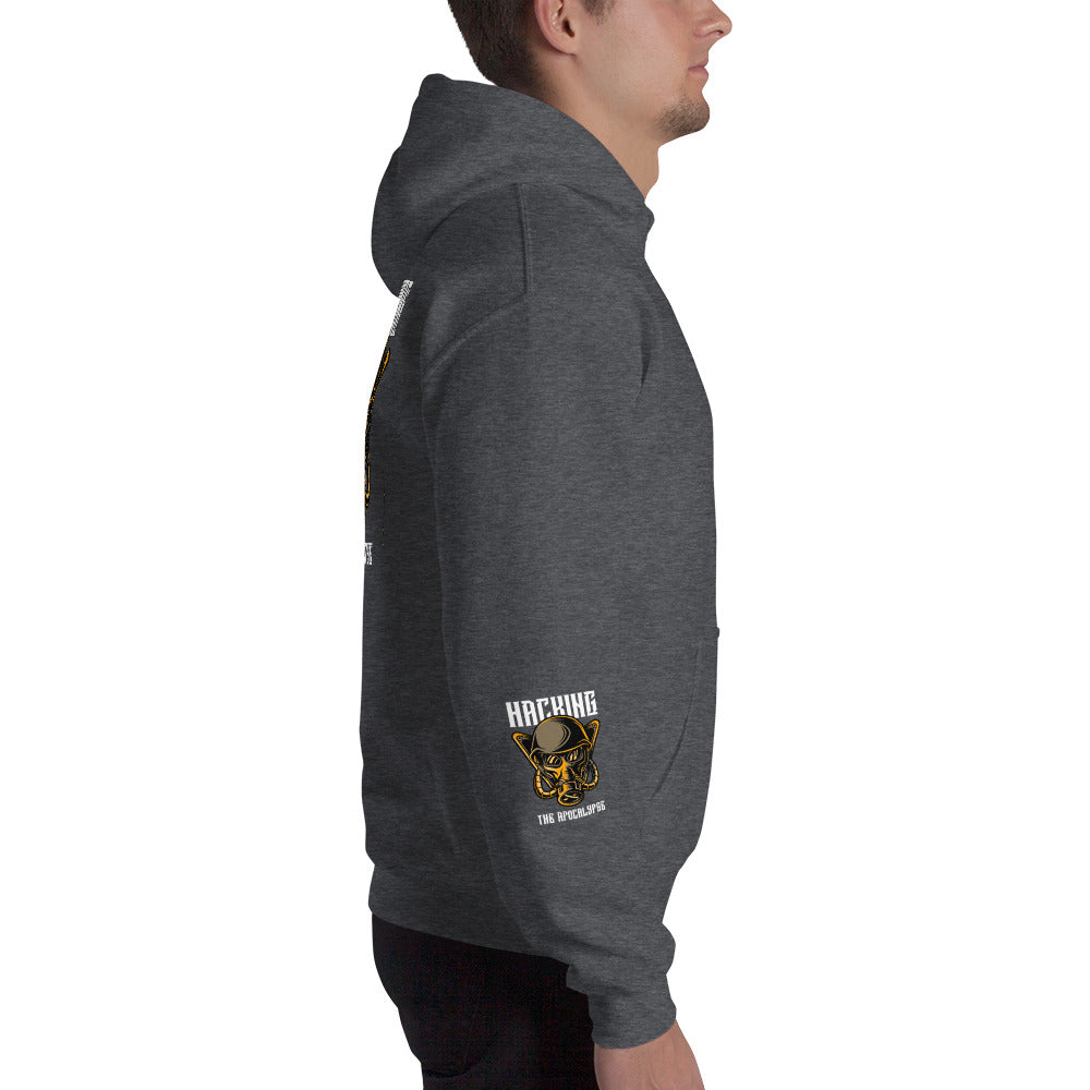Hacking the apocalypse - Unisex Hoodie (with all sides design) by DarkByteGear