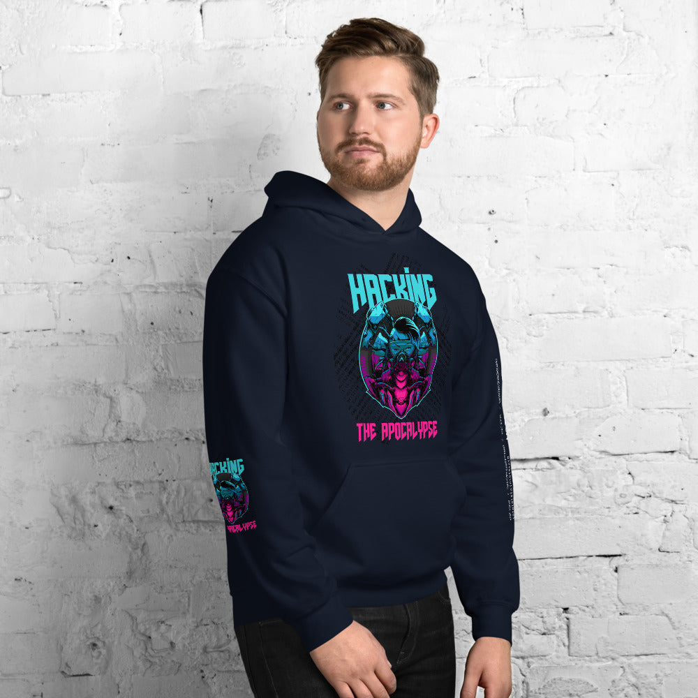 Hacking the apocalypse v1 - Unisex Hoodie (with all sides design) by DarkByteGear