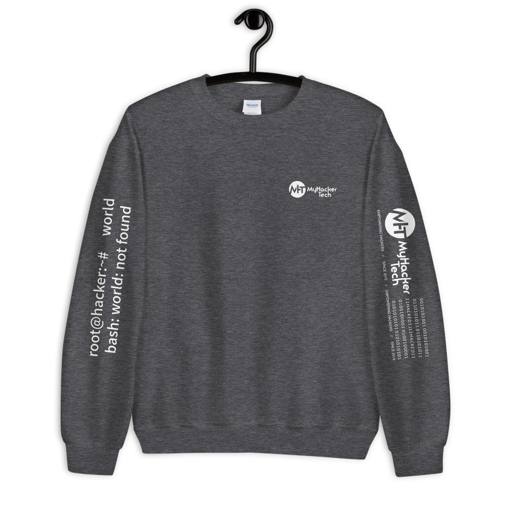 Linux Tweaks - world not found - Unisex Sweatshirt ( with all sides designs) by DarkByteGear