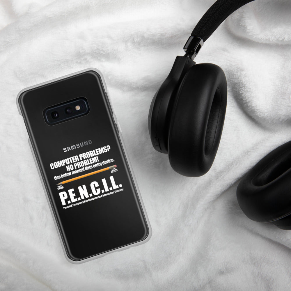 P.E.N.C.I.L. - Samsung Case (white text) by DarkByteGear