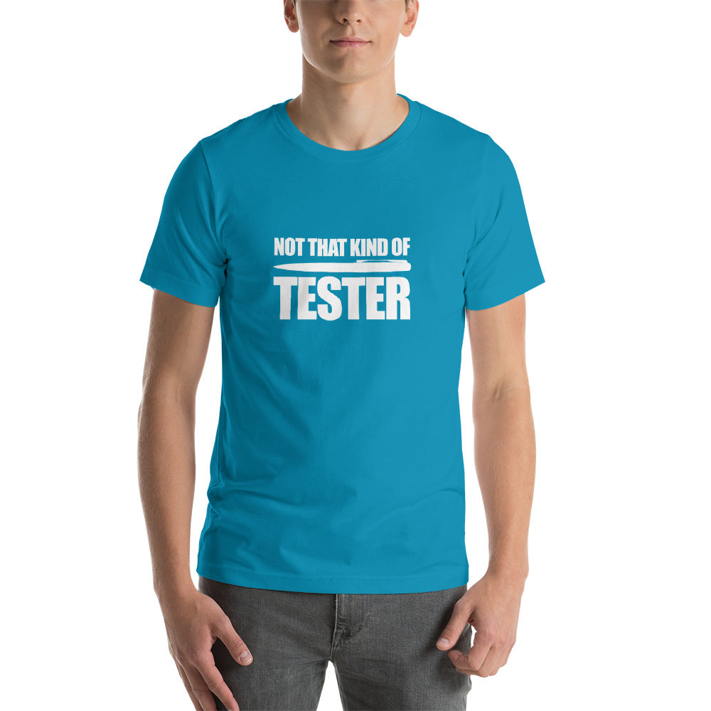 Not that kind of pen tester - Short-Sleeve Unisex T-Shirt (white text) by DarkByteGear