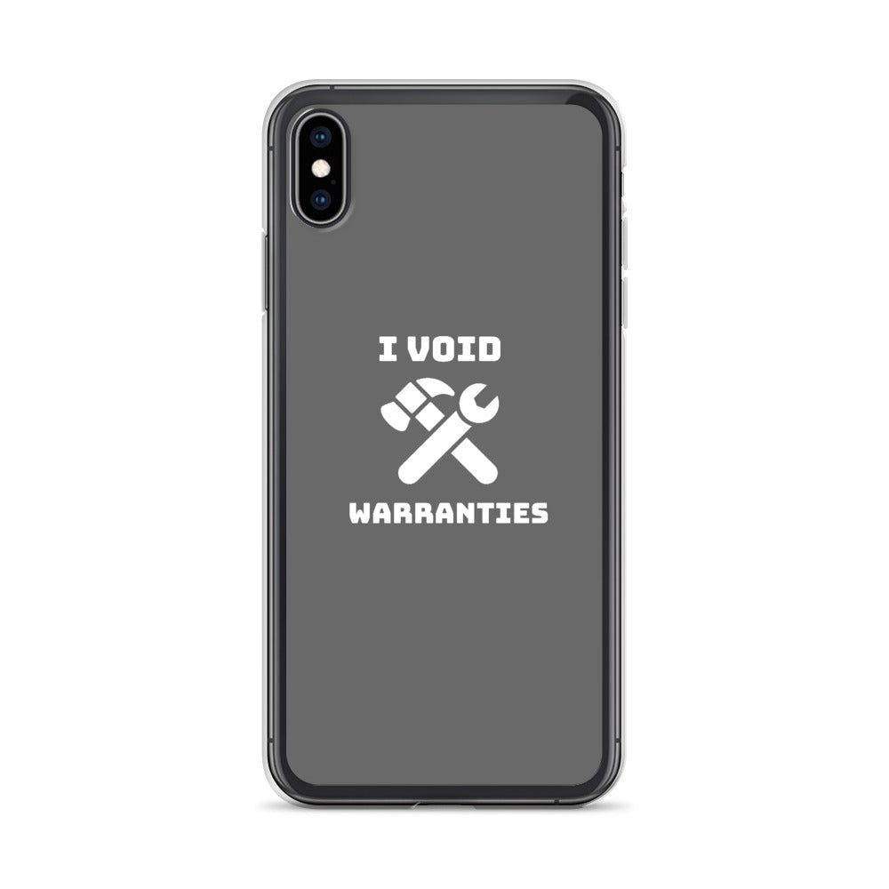 I void warranties - iPhone Case (grey) by DarkByteGear