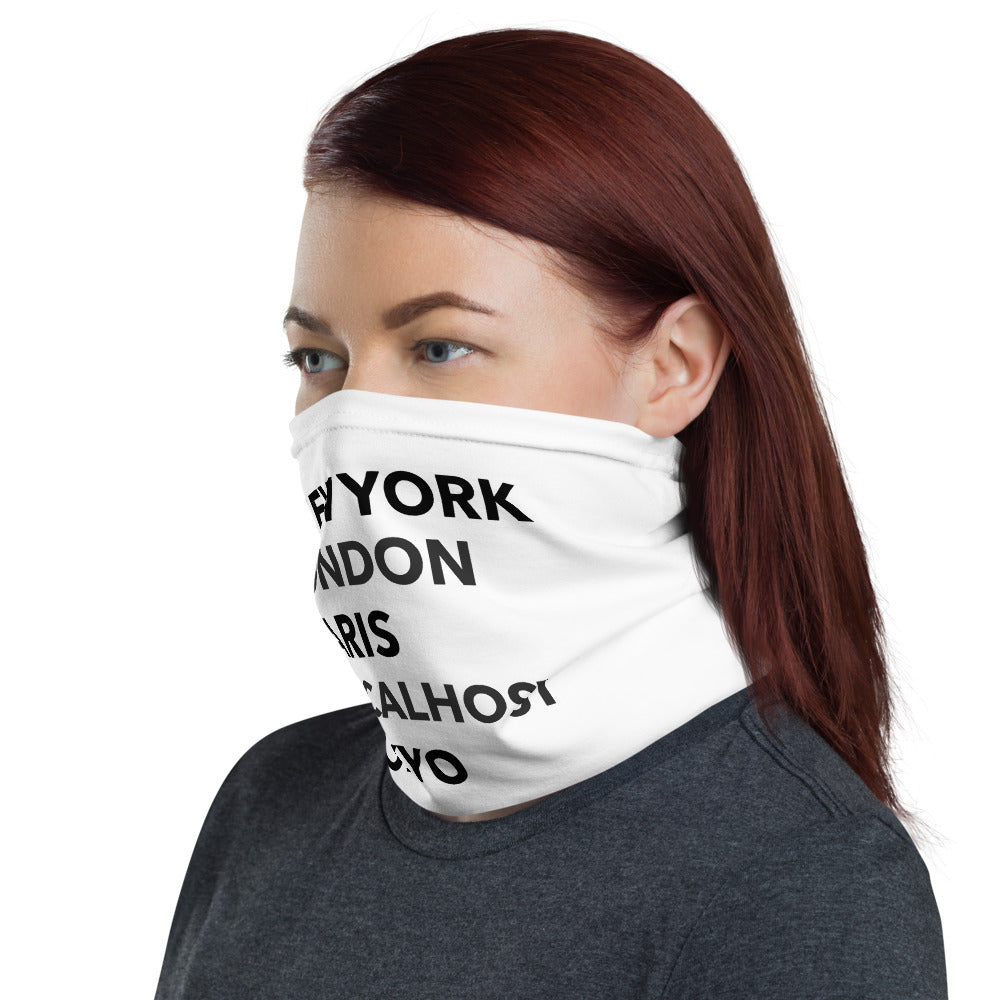 Localhost - Neck Gaiter (black text) by DarkByteGear