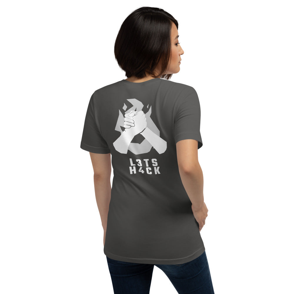 L3ts H4ck - Short-Sleeve Unisex T-Shirt (white text) by DarkByteGear