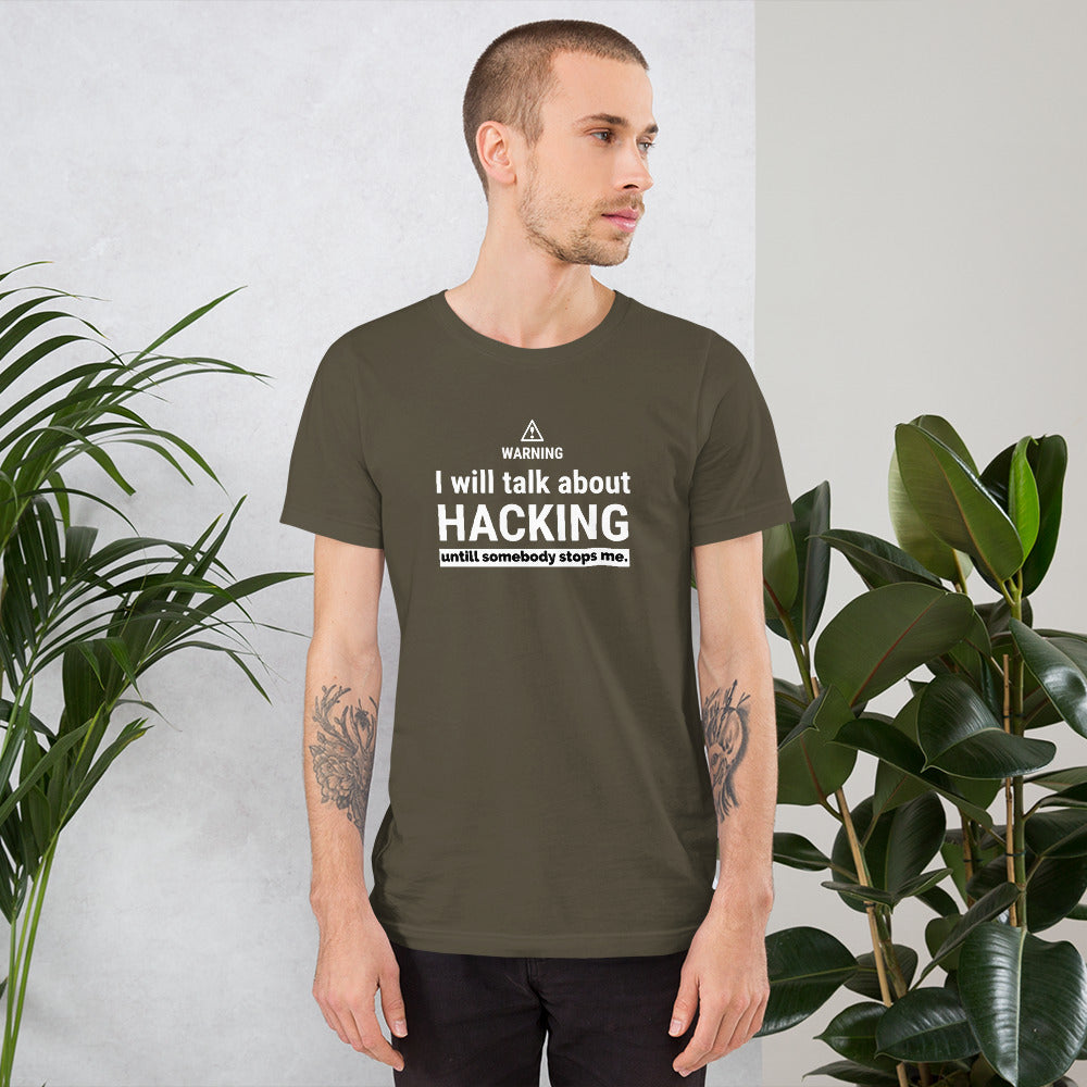 I will talk about HACKING - Short-Sleeve Unisex T-Shirt by DarkByteGear