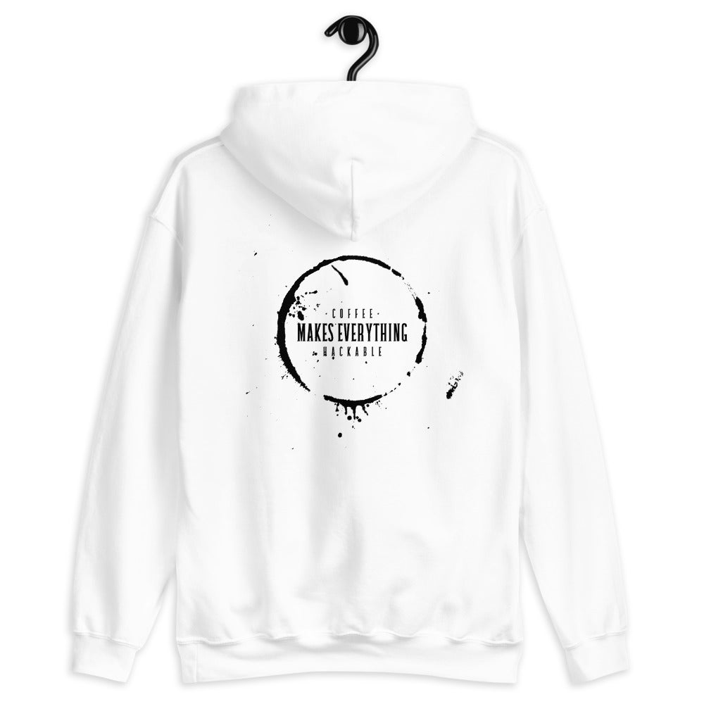 Coffee makes everything hackable - Unisex Hoodie (black text) by DarkByteGear