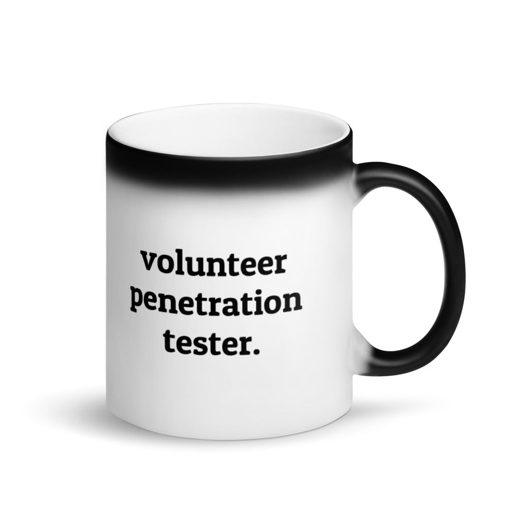 Volunteer penetration tester - Matte Black Magic Mug by DarkByteGear