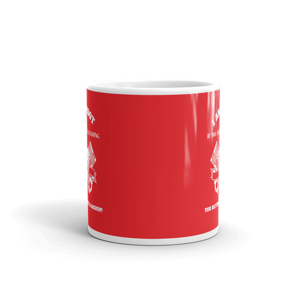 I Am Root If You See Me Laughing You Better Have A Backup - Mug (red) by DarkByteGear