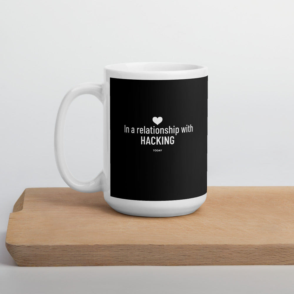 In a relationship with hacking today - Mug by DarkByteGear