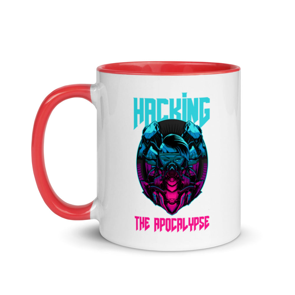 Hacking the apocalypse - Mug with Color Inside by DarkByteGear